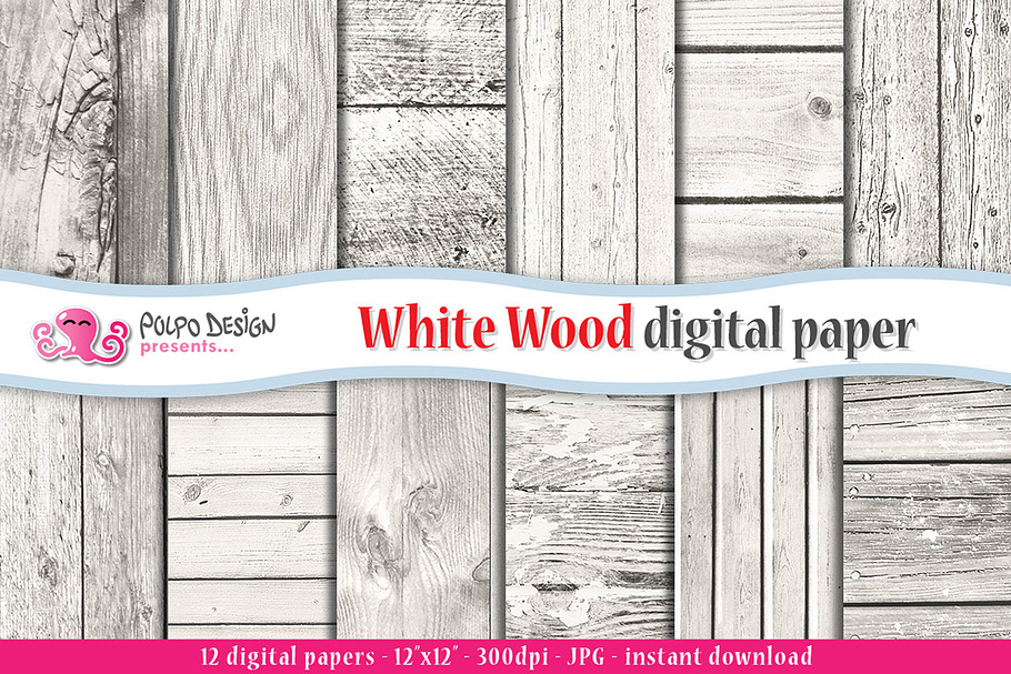 White Wood digital paper