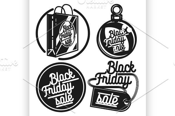 Vintage black friday sale emblems