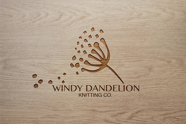 Windy Dandelion Premade Nature Logo