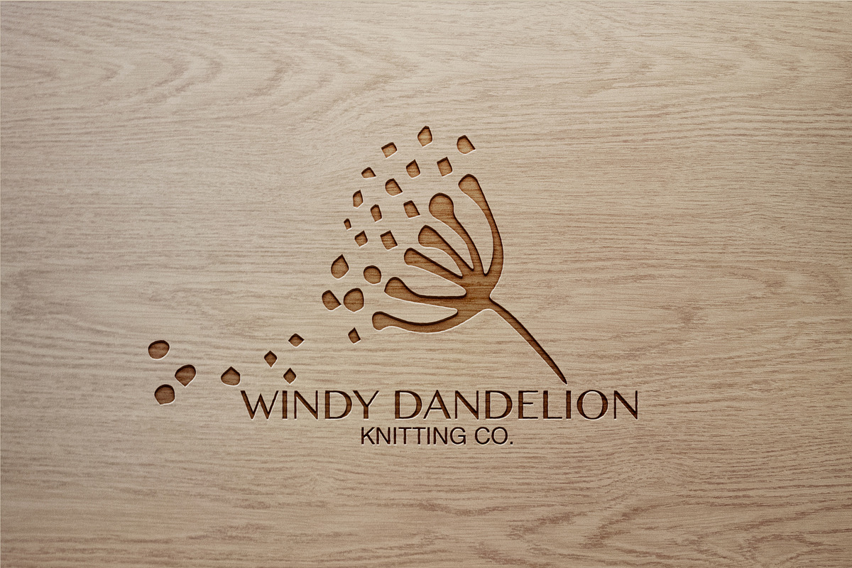 Windy Dandelion Premade Nature Logo in Logo Templates - product preview 8
