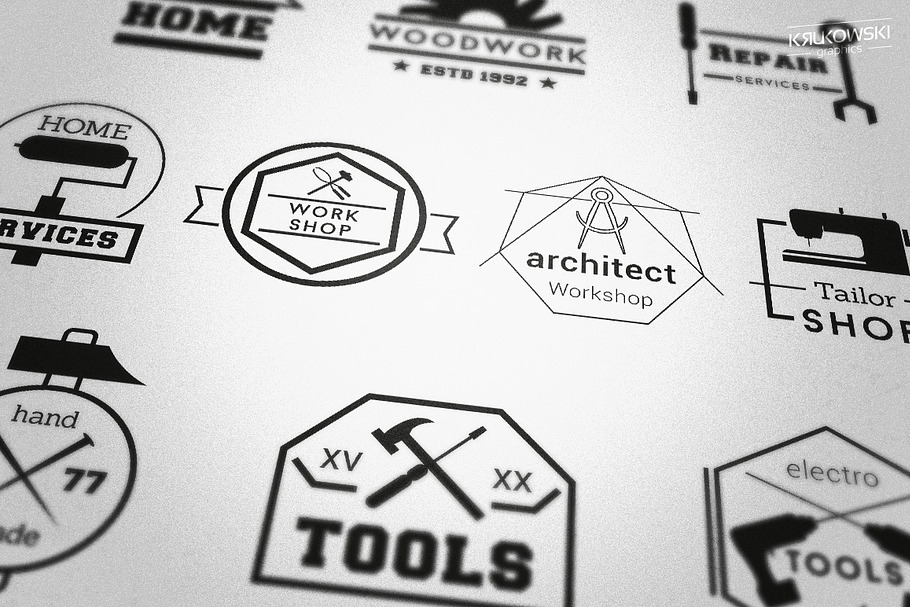 Workshop Useful Badges Logos in Logo Templates - product preview 8