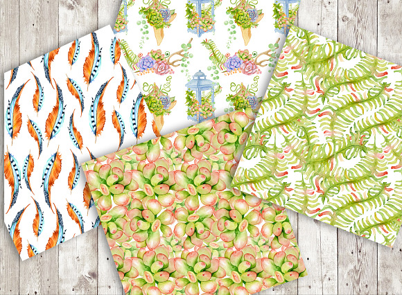 Watercolor Digital floral Pattern  in Patterns - product preview 2
