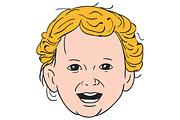 Blonde Caucasian Toddler Head 