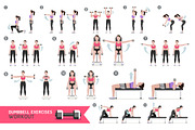 Women Fitness Aerobic and Exercises.