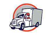 Delivery Van Driver Thumbs Up
