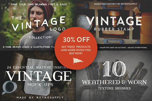 The Vintage Branding Kit in Graphics - product preview 3