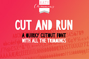 CUT AND RUN font