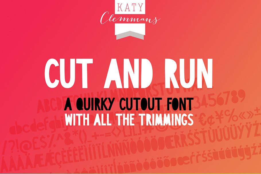 CUT AND RUN font