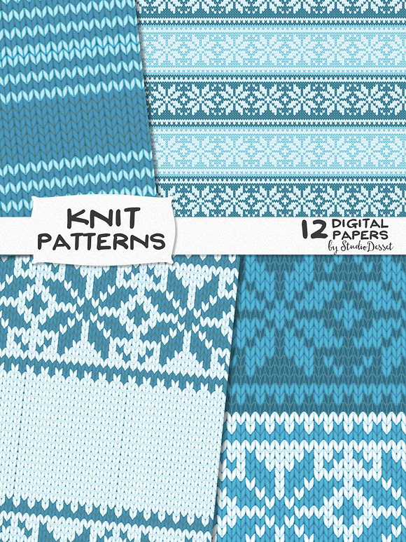 Christmas Knit Patterns in Illustrations - product preview 1