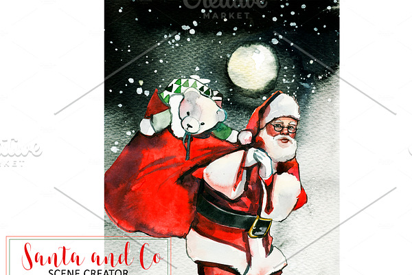 Santa & Co Christmas Clipart Set