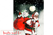 Santa & Co Christmas Clipart Set