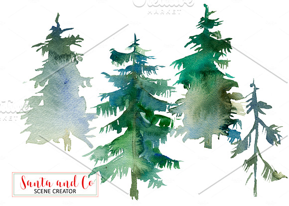 Santa & Co Christmas Clipart Set in Illustrations - product preview 5