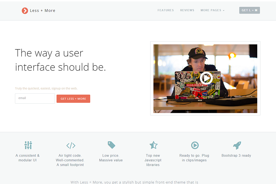 Less + More - Bootstrap 3 Theme in Bootstrap Themes - product preview 8