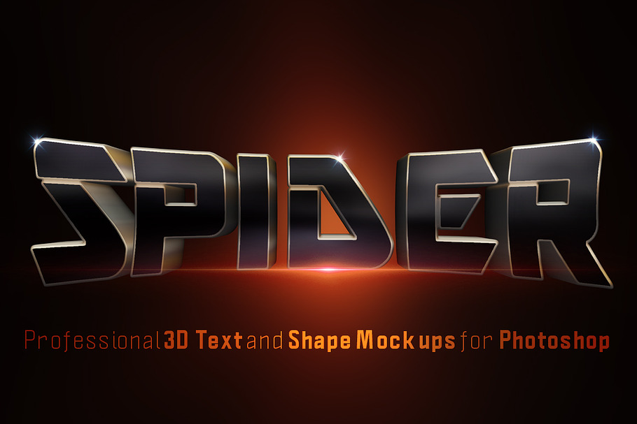 3D Movie Titles Photoshop Mock-Ups in Product Mockups - product preview 8