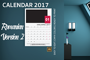 Romania Wall Calendar 2017 Version 2
