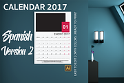 Spanish Wall Calendar 2017 Version 2