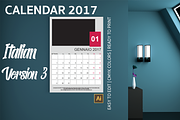 Italian Wall Calendar 2017 Version 3