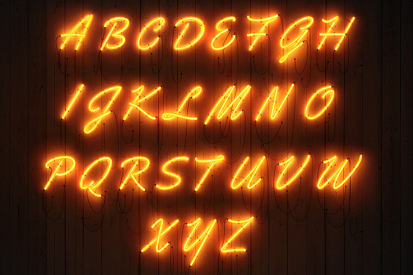 PSD Neon Font in Text Fonts - product preview 5