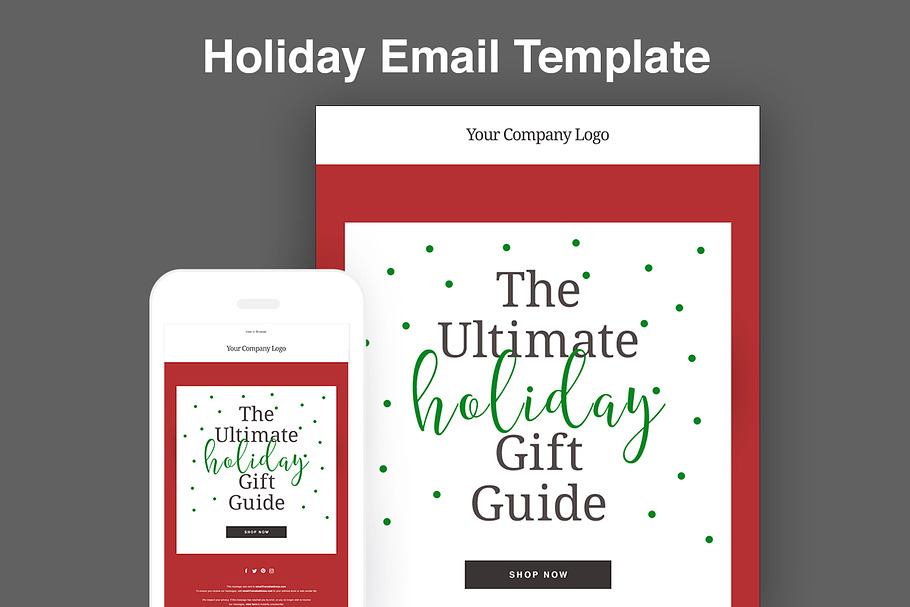 Holiday Email Template in Email Templates - product preview 8