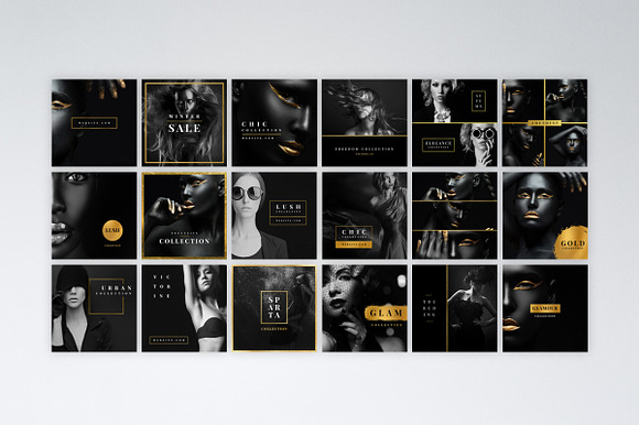 Instagram Gold Pack in Instagram Templates - product preview 3