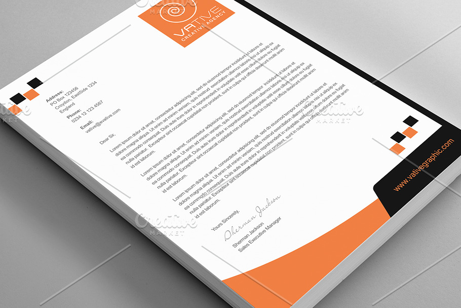 Creative Agency Corporate Letterhead in Stationery Templates - product preview 8