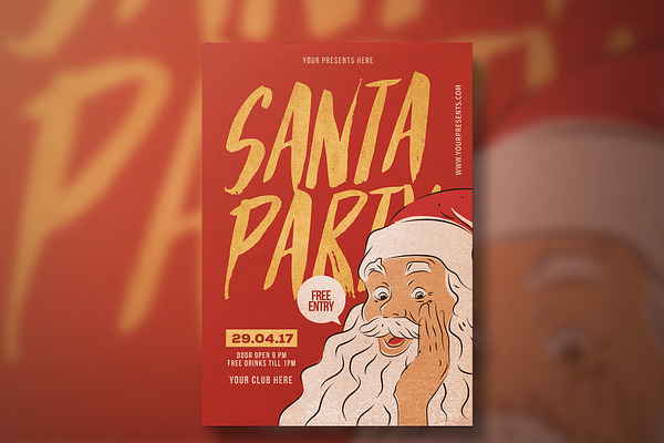 Santa party Flyer