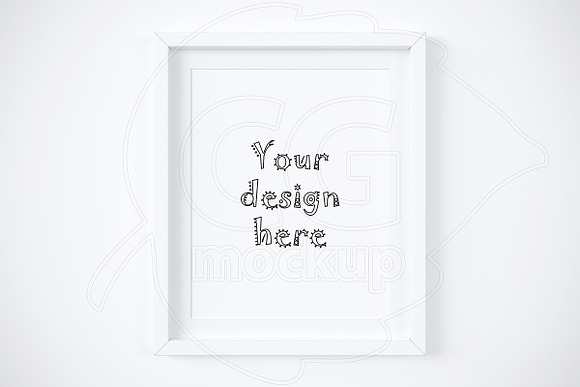 White matted frame 8x10" mockup in Print Mockups - product preview 1