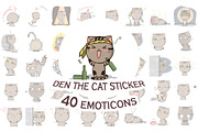 Den the cat sticker Megapack
