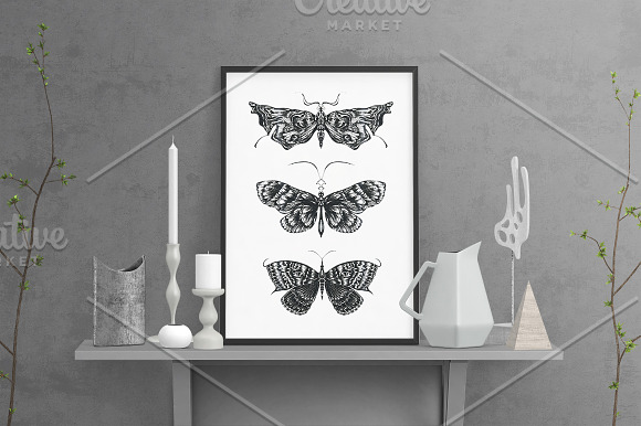 Butterfly sketch collection in Illustrations - product preview 4