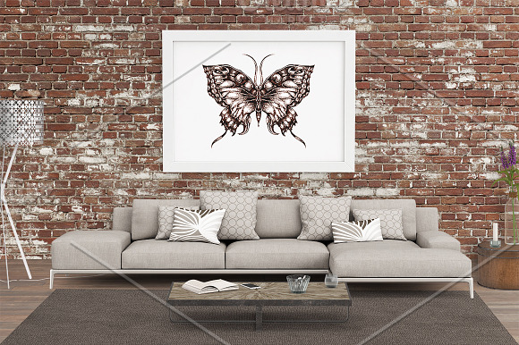 Butterfly sketch collection in Illustrations - product preview 6