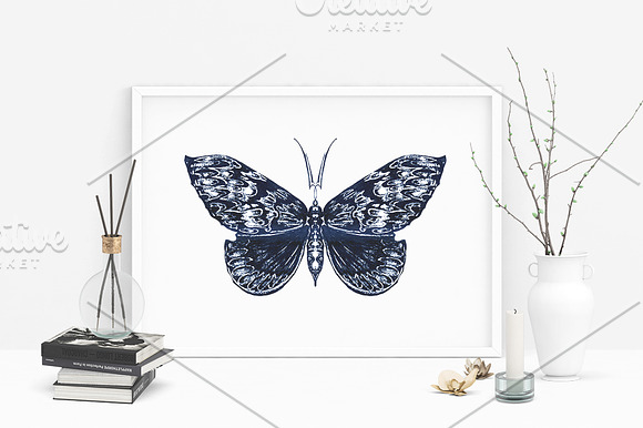 Butterfly sketch collection in Illustrations - product preview 7
