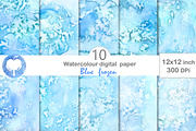 Blue Frozen Digital Paper