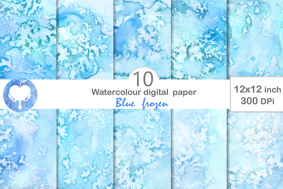 Blue Frozen Digital Paper