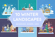 Winter Backgrounds and Landscapes