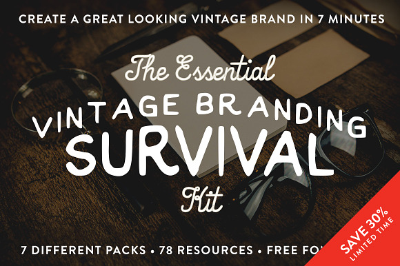 The Vintage Branding Kit in Graphics - product preview 4