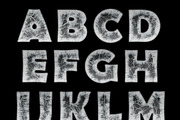 ice in the shape of the alphabet