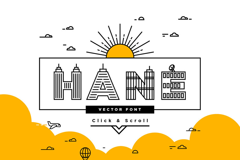 Hane Vector Typeface in Sans-Serif Fonts - product preview 8