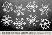 Hand Drawn Chalky Snowflake Clipart