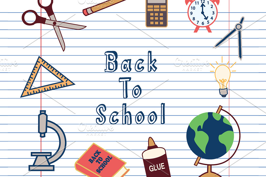 School Supplies Clip Art Set in Illustrations - product preview 8