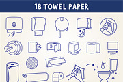 Towel Paper Icons