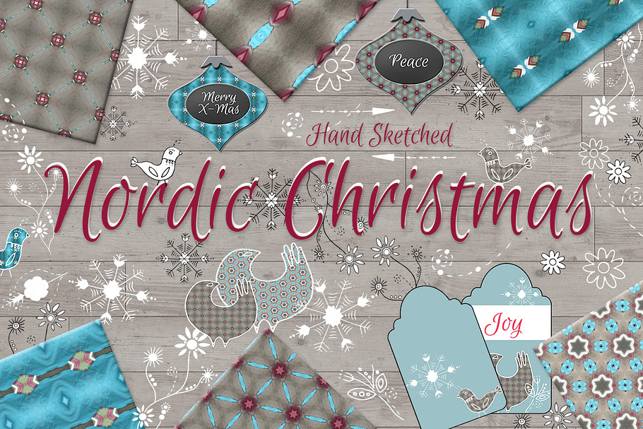 Hand Sketched Nordic Christmas