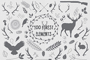 100 Forest Elements