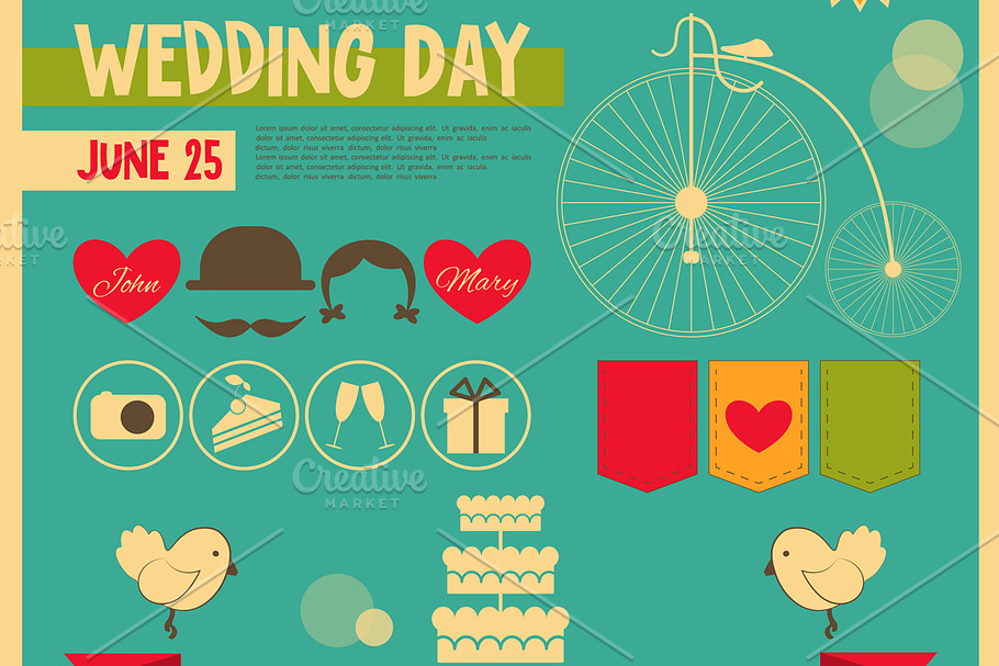 Wedding Invitation Card in Illustrations - product preview 8