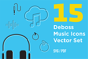 Deboss Music Icons