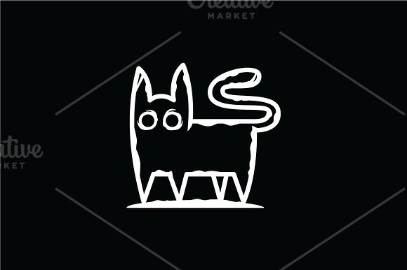 Scary Gothic Cat Logo Template in Logo Templates - product preview 1