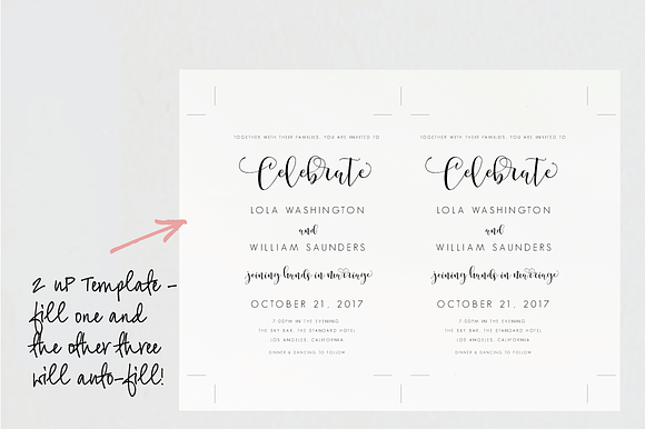 Wedding Invitation - Editable PDF in Wedding Templates - product preview 3