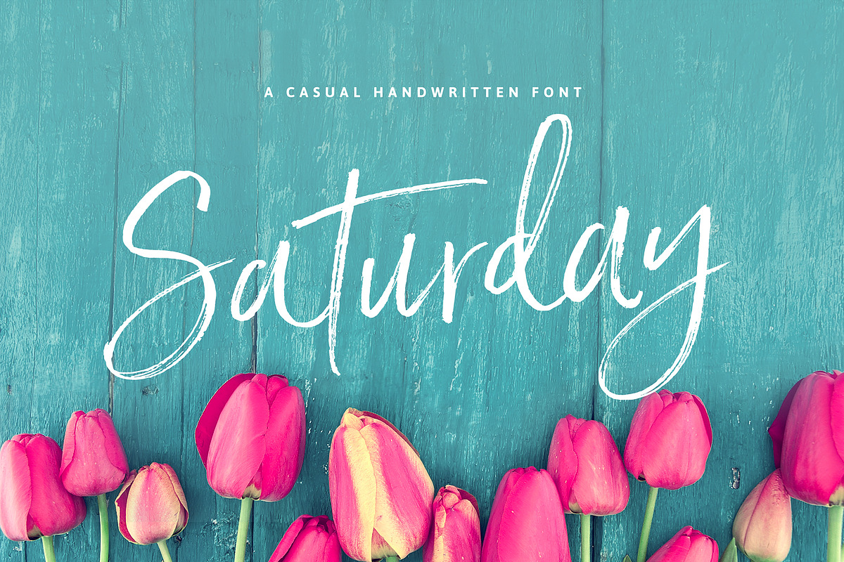 Saturday Script Brush Font in Brush Fonts - product preview 8
