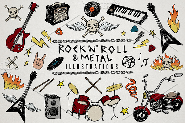 Rock 'n' Roll & Metal Illustrations