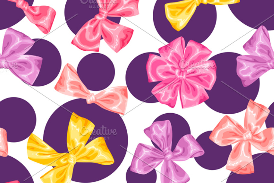 Patterns with gift bows and ribbons. in Patterns - product preview 8