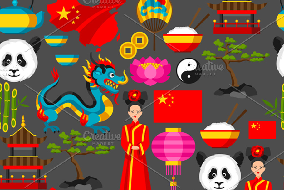 China seamless patterns. in Patterns - product preview 8